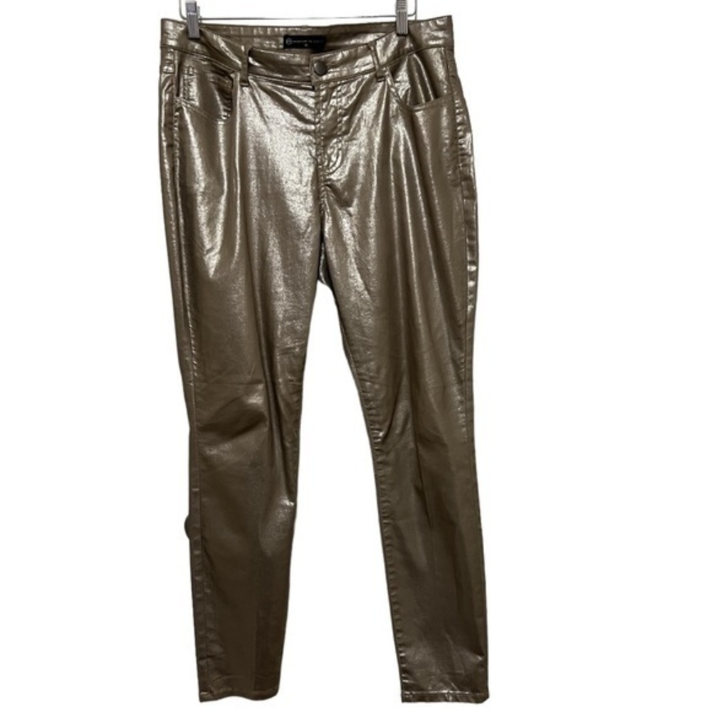 Fashion to Figure Gold Lame Metallic Jeans EUC